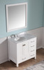 ANZZI Chateau 36 In. W X 35 In. H Bathroom Bath Vanity Set In Rich White - V-CHG011-36