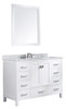 ANZZI Chateau 48 In. W X 36 In. H Bathroom Bath Vanity Set In Rich White - V-CHG011-48