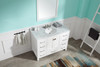 ANZZI Chateau 48 In. W X 36 In. H Bathroom Bath Vanity Set In Rich White - V-CHG011-48