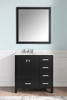 ANZZI Chateau 36 In. W X 35 In. H Bathroom Bath Vanity Set In Rich Black - V-CHG015-36