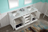 ANZZI Chateau 72 In. W X 36 In. H Bathroom Bath Vanity Set In Rich White - V-CHN011-72