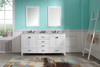 ANZZI Chateau 72 In. W X 36 In. H Bathroom Bath Vanity Set In Rich White - V-CHN011-72