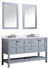 ANZZI Montaigne 60 In. W X 35 In. H Bathroom Vanity Set In Rich Gray - V-MGG013-60