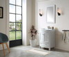 ANZZI Montresor 24 In. W X 34 In. H Bathroom Vanity Set In Rich White - V-MRG001-24