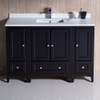 Fresca Oxford 48" Espresso Traditional Bathroom Cabinets W/ Top & Sink - FCB20-122412ES-CWH-U