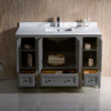 Fresca Oxford 48" Gray Traditional Bathroom Cabinets W/ Top & Sink - FCB20-122412GR-CWH-U