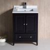 Fresca Oxford 24" Espresso Traditional Bathroom Cabinet W/ Top & Sink - FCB2024ES-CWH-U
