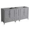 Fresca Oxford 71" Gray Traditional Double Sink Bathroom Cabinets - FCB20-301230GR