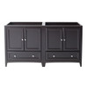 Fresca Oxford 59" Espresso Traditional Double Sink Bathroom Cabinets - FCB20-3030ES