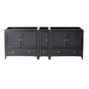 Fresca Oxford 83" Espresso Traditional Double Sink Bathroom Cabinets - FCB20-361236ES