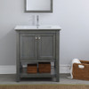 Fresca Manchester Regal 30" Gray Wood Veneer Traditional Bathroom Vanity - FCB2305VG-I