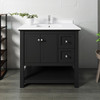 Fresca Manchester 36" Black Traditional Bathroom Cabinet W/ Top & Sink - FCB2336BL-CWH-U