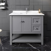Fresca Manchester 40" Gray Traditional Bathroom Cabinet W/ Top & Sink - FCB2340GR-CWH-U
