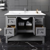 Fresca Manchester 48" Gray Traditional Bathroom Cabinet W/ Top & Sink - FCB2348GR-CWH-U