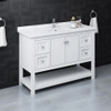 Fresca Manchester 48" White Traditional Bathroom Cabinet W/ Top & Sink - FCB2348WH-CWH-U