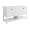 Fresca Manchester 60" White Traditional Double Sink Bathroom Cabinet - FCB2360WH-D