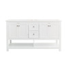 Fresca Manchester 60" White Traditional Double Sink Bathroom Cabinet - FCB2360WH-D