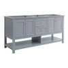 Fresca Manchester 72" Gray Traditional Double Sink Bathroom Cabinet - FCB2372GR-D