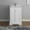 Fresca Windsor 24" Matte White Traditional Bathroom Cabinet W/ Top & Sink - FCB2424WHM-CWH-U