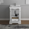 Fresca Windsor 24" Matte White Traditional Bathroom Cabinet W/ Top & Sink - FCB2424WHM-CWH-U