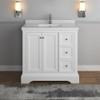 Fresca Windsor 36" Matte White Traditional Bathroom Cabinet W/ Top & Sink - FCB2436WHM-CWH-U