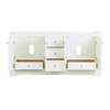 Fresca Windsor 72" Matte White Traditional Double Sink Bathroom Cabinet - FCB2472WHM