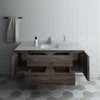 Fresca Formosa 60" Wall Hung Single Sink Modern Bathroom Cabinet W/ Top & Sink - FCB31-123612ACA-CWH-U