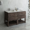 Fresca Formosa 58" Floor Standing Open Bottom Double Sink Modern Bathroom Cabinet - FCB31-3030ACA-FS