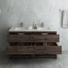 Fresca Formosa 58" Floor Standing Open Bottom Double Sink Modern Bathroom Cabinet - FCB31-3030ACA-FS