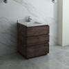Fresca Formosa 30" Floor Standing Modern Bathroom Cabinet W/ Top & Sink - FCB3130ACA-FC-CWH-U