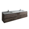 Fresca Formosa 82" Wall Hung Double Sink Modern Bathroom Cabinet - FCB31-361236ACA