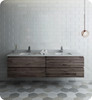 Fresca Formosa 70" Wall Hung Double Sink Modern Bathroom Cabinet - FCB31-3636ACA
