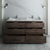 Fresca Formosa 72" Floor Standing Double Sink Modern Bathroom Cabinet W/ Top & Sinks - FCB31-3636ACA-FC-CWH-U