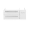 Fresca Lucera 36" White Wall Hung Undermount Sink Modern Bathroom Cabinet - Right Version - FCB6136WH-UNS-R