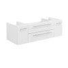 Fresca Lucera 48" White Wall Hung Double Vessel Sink Modern Bathroom Cabinet - FCB6148WH-VSL-D