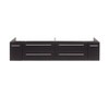 Fresca Lucera 72" Espresso Wall Hung Double Undermount Sink Modern Bathroom Cabinet - FCB6172ES-UNS