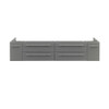 Fresca Lucera 72" Gray Wall Hung Double Undermount Sink Modern Bathroom Cabinet - FCB6172GR-UNS