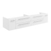 Fresca Lucera 72" White Wall Hung Double Undermount Sink Modern Bathroom Cabinet - FCB6172WH-UNS