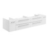 Fresca Lucera 72" White Wall Hung Double Vessel Sink Modern Bathroom Cabinet - FCB6172WH-VSL