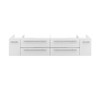 Fresca Lucera 72" White Wall Hung Double Vessel Sink Modern Bathroom Cabinet - FCB6172WH-VSL