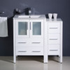 Fresca Torino 36" White Modern Bathroom Cabinets W/ Integrated Sink - FCB62-2412WH-I