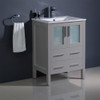 Fresca Torino 24" Gray Modern Bathroom Cabinet W/ Integrated Sink - FCB6224GR-I