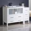 Fresca Torino 48" White Modern Bathroom Cabinets W/ Integrated Sink - FCB62-3612WH-I