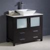 Fresca Torino 36" Espresso Modern Bathroom Cabinet W/ Vessel Sink - FCB6236ES-CWH-V