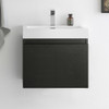 Fresca Nano 24" Black Modern Bathroom Cabinet W/ Integrated Sink - FCB8006BW-I