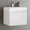 Fresca Nano 24" White Modern Bathroom Cabinet W/ Integrated Sink - FCB8006WH-I