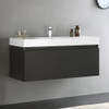 Fresca Mezzo 48" Black Wall Hung Modern Bathroom Cabinet W/ Integrated Sink - FCB8011BW-I