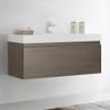 Fresca Mezzo 48" Gray Oak Wall Hung Modern Bathroom Cabinet W/ Integrated Sink - FCB8011GO-I