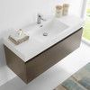 Fresca Mezzo 48" Gray Oak Wall Hung Modern Bathroom Cabinet W/ Integrated Sink - FCB8011GO-I