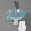 Fresca Cristallino 18" Modern Glass Bathroom Vanity W/ Frosted Vessel Sink - FVN1012